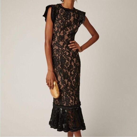 ALEXIS Kleo Black Midi Dress Small - Picture 2 of 16